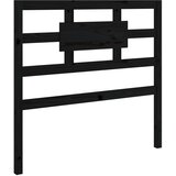  Uzglavlje za krevet crno 95,5 x 4 x 100 cm od masivne borovine | shoptok.hr