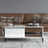  Stolić za kavu sjajni bijeli 90x50x36 5 cm konstruirano drvo | shoptok.hr