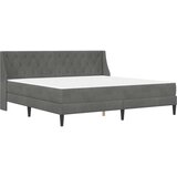  Okvir kreveta s madracem s madracem 2 pcs Tamno siva Baršun | shoptok.hr
