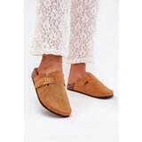 Boto Ladies Clogs and On Cork Platform With Buckle Camel Klarae | Shoptok.si