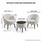 Atelier Del Sofa fotelje i klub stočić lida black white | Eponuda.com