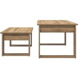  Set kavno mizico 2 pcs Umetni hrast Konstruiran les, (5000120441) | Shoptok.si