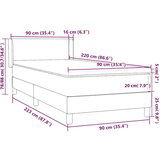 Box Spring krevet s madracem tamnozeleni 90x220 cm baršun | shoptok.hr