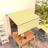 Tenda na ručno uvlačenje s roletom 3 x 2,5 m žuto-bijela | shoptok.hr