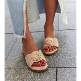 Gemre Beige sandals with leather insole Buenas | Shoptok.si