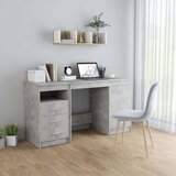  Radni stol siva boja betona 140 x 50 x 76 cm od iverice | shoptok.hr