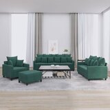  4-dijelni set sofa s jastucima tamnozeleni baršunasti Cijene