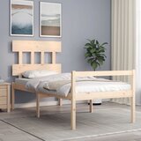 vidaXL Okvir kreveta s uzglavljem 90 x 200 cm od masivnog drva Cijene