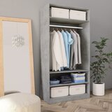 vidaXL Garderobna omara betonsko siva 100x50x200 cm iverna plošča Cene