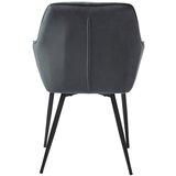 Unique Furniture Sive baršunaste blagovaonske stolice u setu s naslonima za ruke 2 kom Nolan Stripe – | shoptok.hr