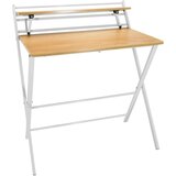 MID.YOU Pisalna Miza Easy Clap, Bela, Barva Hrasta | Shoptok.si