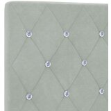 vidaXL Naslon za glavu s kristalnim gumbima tufted svjetlosivi 140 cm baršun Cijene