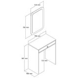 Hanah home lizbon mirror - walnut, white, marble walnutwhitemarble make-up table Hanah home lizbon mirror - walnut, white, marble walnutwhitemarble make-up table Slike