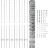 vidaXL Postovi za ograde 22 kom U-kanal 120 cm Galvanizirani čelik | shoptok.hr