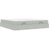  Okvir kreveta s madracem s madracem 2 pcs Svjetlosiva Baršun | Eponuda.com
