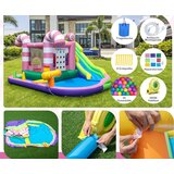  Vodni park 9 v 1 na temo sladkarij s toboganom, vodno napihljivo igralo s puhalnikom zraka | Shoptok.si