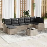  Set sofe s jastukom s pohranom 8 pcs Svijetlo siva poliratan | shoptok.hr