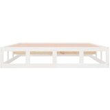  Posteljni okvir bel 120x190 cm 4FT trden les, (20795120) | Shoptok.si