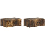  Noćni ormar s ladicama 2 pcs Dimljeni hrast 49 x 34,5 x 20 cm | shoptok.hr