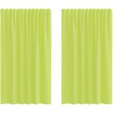 vidaXL Voile zavjese s džepovima za šipke 2 kom. jabukasto zelene - Jabukova zelena 140 x 175 cm 1 s džepovima za šipke | shoptok.hr