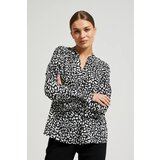 Moodo Women's shirt without collar - black and white | shoptok.hr