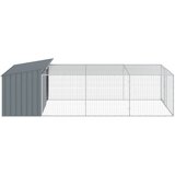  Kućica za pse s ograđenim prostorom antracit 197x396x110 cm pocinčani čelik | shoptok.hr