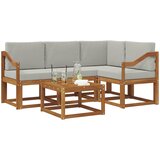  Set vanjskih sofa 5 kom. Prirodna i svjetlosiva | shoptok.hr