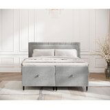 Maison de Rêve Svetlo siva boxspring postelja s prostorom za shranjevanje 200x200 cm Voyage – | Shoptok.si