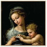  Slika - Rafael Santi – The Virgin of the Rose 40x40 U prirodnom drvenom okviru | shoptok.hr