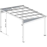  Sojag - Aluminijska Nadstrešnica Barthelemy - 364x296X240 cm - 10 77 m² | shoptok.hr