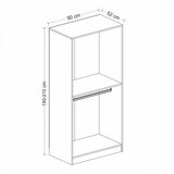 Hanah home Kale Glass Anthracite 190 Ormar, 90x190x52cm, Crni | Eponuda.ba