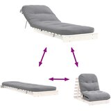  Futon na razvlačenje s madracem bijeli 70x206x11 cm borovina | Eponuda.com