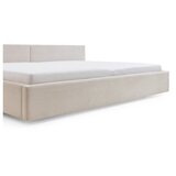 Meise Möbel Bež oblazinjena zakonska postelja s prostorom za shranjevanje z letvenim dnom 200x240 cm Cube – | Shoptok.si