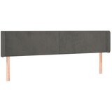  Uzglavlje s ušima tamnosivo 183x16x78/88 cm baršunasto | shoptok.hr