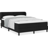 vidaXL Kutija za madrac s madracem Crna 140x200 cm Tkanina | shoptok.hr