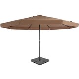 vidaXL zunanji senčnik s prenosnim podstavkom taupe | Shoptok.si