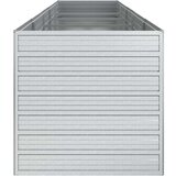 vidaXL Visoka greda 400x80x77 cm pocinkano jeklo srebrna | Shoptok.si