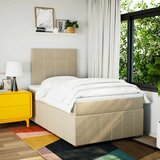  Krevet box spring s madracem krem 120 x 190 cm od tkanine | shoptok.hr