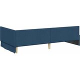 Kutni okvir kreveta s uzglavljem Plava 90 cm x 190 cm tkanina | shoptok.hr