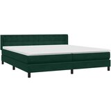 Box Spring krevet s madracem tamno zeleni 180x220 cm baršun | shoptok.hr
