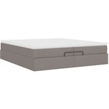  Otomanski posteljni okvir z vzmetnicami taupe 200x200 cm blago, (21653338) | Shoptok.si
