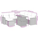  8-dijelni set vrtnih sofa od poliratana s jastucima crni | shoptok.hr