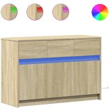 Maison Chic TV omarica - TV stojalo - Televizijska omarica z LED sonoma hrast 91x34x61 cm inženirski les, (21701132) Cene