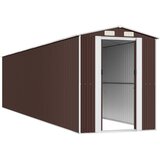  Vrtno spremište tamnosmeđe 192x855x223 cm pocinčani čelik | shoptok.hr