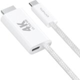 4SMARTS USB-C / HDMI kabel z Power Delivery 100 W – 2 m, bel | Shoptok.si