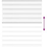 vidaXL Zavjesa zebra 135x100 cm širina tkanine 130,9 cm poliester | shoptok.hr