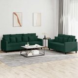  2-dijelni set sofa s jastucima tamnozeleni baršunasti | Eponuda.ba