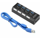 Usb HUB 3.0 4 porta crni 10-119