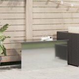 vidaXL Zunanja shranjevalna škatla srebrna 100 x 50.5 x 50 cm | Shoptok.si