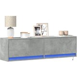 Maison Chic Stenska TV omarica - TV stojalo - Televizijska omarica z LED lučkami betonsko siva 140x31x38 cm, (21700461) | Shoptok.si